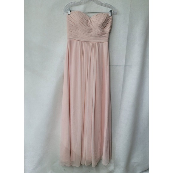 Bill Levkoff Strapless Bridesmaid Dress Formal Gown Party Maxi Dress Size 10 - Picture 1 of 16